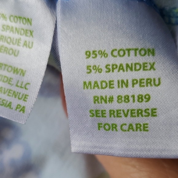 Lilly Pulitzer Blue and Green Fitted Short Sleeve Tee - Picture 3 of 11